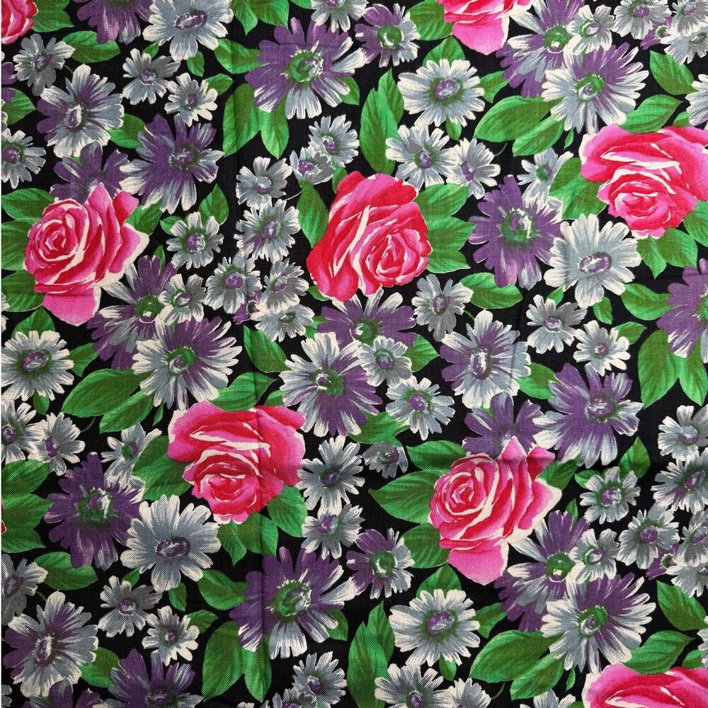 Vintage komar floral fabric yardage
